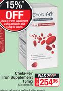 Chela-Fer Iron Supplement 15mg-60 Tablets