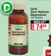 Gold Slow Release Magnesium-100 Tablets