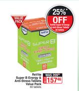 ReVite Super B Energy & Anti Stress Tablets Value Pack-60 Tablets