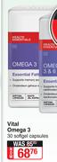 Vital Omega 3-30 Softgel Capsules 