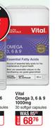 Vital Omega 3, 6 & 9 1000mg-30 Softgel Capsules
