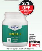ReVite Omega 3 1000mg-90 Softgel 