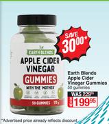 Earth Blends Apple Cider Vinegar Gummies-50 Gummies