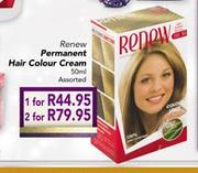 Renew Permanent Hair Colour Cream Assorted-2x50ml