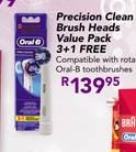 Oral-B Precision Clean Brush Heads Value Pack 3+1 Free
