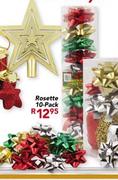 Christmas Rosette 10 Pack