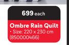 Home Living Ombre Rain Quilt 850000466-Each