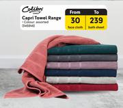 Colibri Capri Towel Range (Face Cloth)