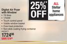 Stellar 7.6Ltr Digital Air Fryer With Windows 423471