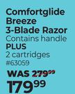 Venus Comfortglide Breeze 3 Blade Razor Contains Handle Plus 2 Cartridges (63059)-Each