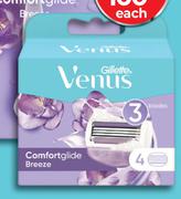 Venus Comfortglide Breeze 3 Blade Cartridges 4 Cartridges (63061)-Each