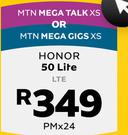 Honor 50 Lite LTE-On MTN Mega Talk XS Or On MTN Mega Gigs XS