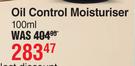 Hawkins & Brimble Oil Control Moisturiser-100ml