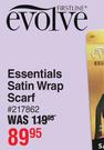 Evolve Essentials Satin Wrap Scarf