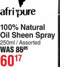 Afri Pure 100% Natural Oil Sheen Spray-250ml 