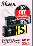 Sheen Straight Hair Relaxer (Regular Or Super)-50ml Each