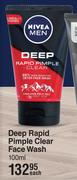 Nivea Men Deep Rapid Pimple Clear Face Wash-100ml Each