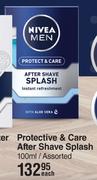 Nivea Men Protective & Care After Shave Splash Assorted-100ml Each