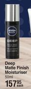 Nivea Men Deep Matte Finish Moisturiser-50ml Each