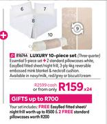 Calista Luxury 10 Piece Set (Three Quarter)