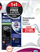 Oral-B Powerbrush Heads 2 Pack Assorted-Each