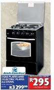 Kelvinator 2 Gas Plates And 2 Electric Plates 2+2 Stove