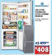 Kelvinator 320Ltr Stainless Steel Combi Fridge-Each