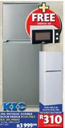 KIC 215Ltr Metallic Double Door Fridge plus Free KIC 20Ltr MWO