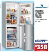Kelvinator 270Ltr Metallic Combi Fridge-Each