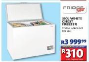 Fridge Star 210Ltr White Chest Freezer