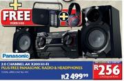 Panasonic 2.0 Channel AK X200 Hi-Fi plus Free Panasonic Radio & Headphones
