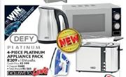 Defy 4 Piece Platinum Appliances Pack