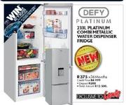 Defy 233Ltr Platinum Combi Metallic Water Dispenser Fridge