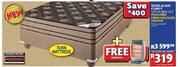 Spine Align Comfy 137cm Bed Set+Free 3 Bar Halogen Heater