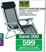H&H Collection Gravity Patio Recliner