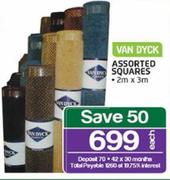 Van Dyck Assorted Squares 2x3m-Each