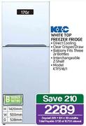 KIC White Top Freezer Fridge KTF518/1