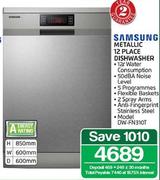 Samsung Metallic 12 Place Dishwasher DW-FN310T