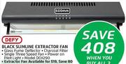 Defy Black Slimline Extractor Fan DCH290