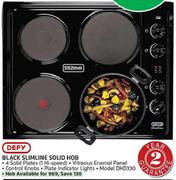 Defy Black Slimline Solid Hob DHD330