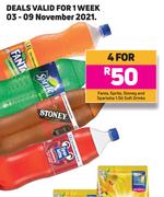 Fanta, Sprite, Stoney & Sparketta Soft Drinks-For 4 x 1.5L