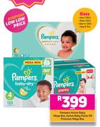 Pampers Active Baby Mega Box Active Baby Pants Or Premium Mega Box-Each