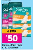 Stayfree Maxi Pads Assorted-For 4 x 8/10's