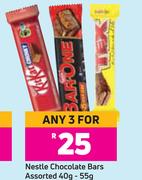 Nestle Chocolate Bars Assorted-For Any 3 x 40g-55g