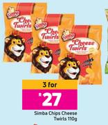Simba Chips Cheese Twirls-For 3 x 110g