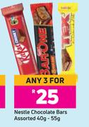 Nestle Chocolate Bars Assorted-For Any 3 x 40g-55g