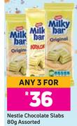 Nestle Chocolate Slabs Assorted-For Any 3 x 80g