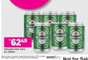 Heineken Beer Cans-6 x 330ml