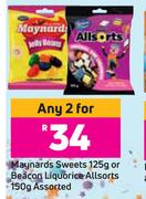 Maynards Sweets 125g Or Beacon Liquorice Allsorts 150g Assorted-For Any 2