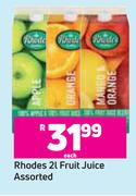 Rhodes Fruit Juice Assorted-2L Each